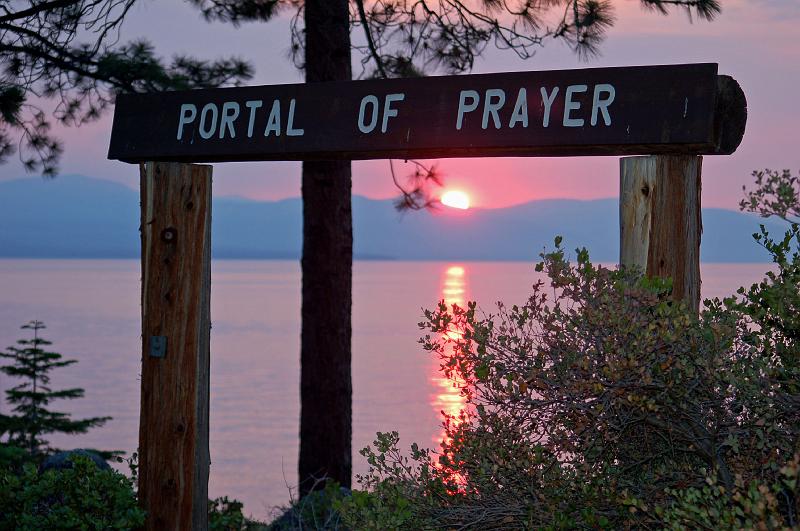 33 - Portal of Prayer at sunset.jpg - Smoky skies from many California forest fires had one compensation: spectacular sunsets.